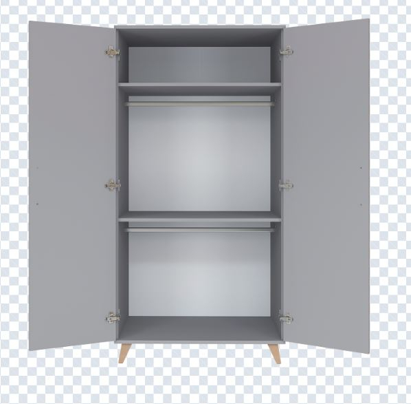 Flip Grey 2 osztású szekrény