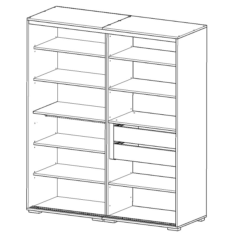 Todi Bianco Gardróbszekrény 160 cm