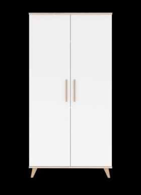FLIP White & Oak 2 osztású szekrény