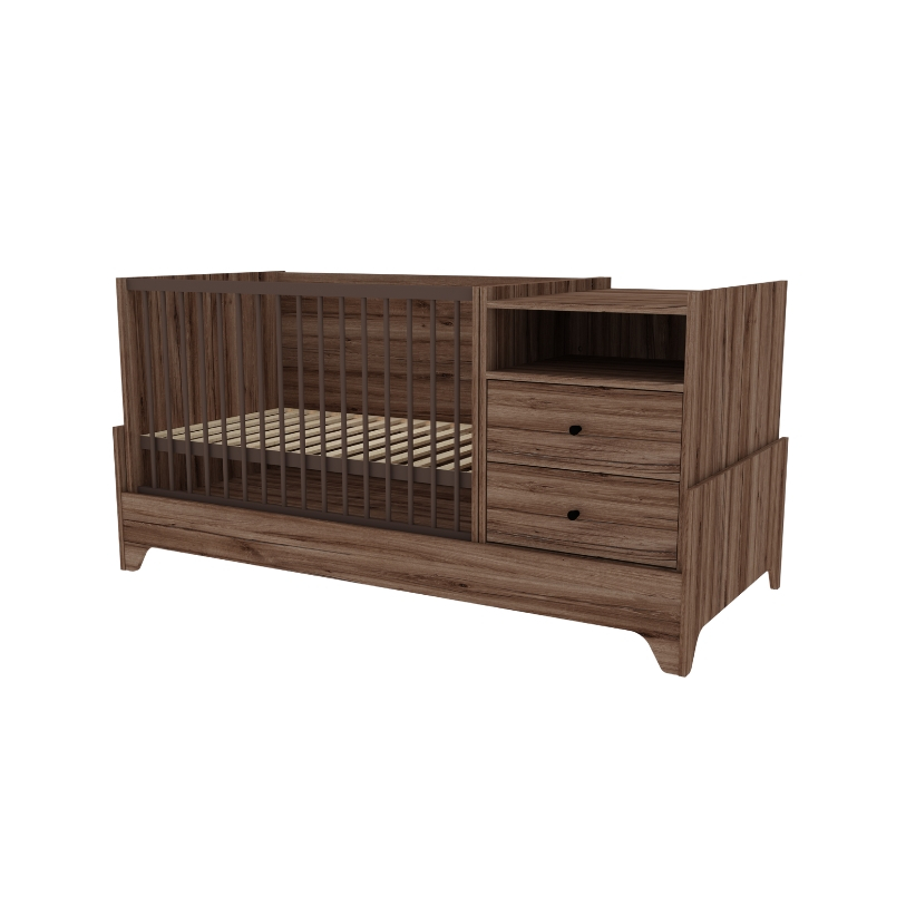 Nest Walnut kombi babaágy
